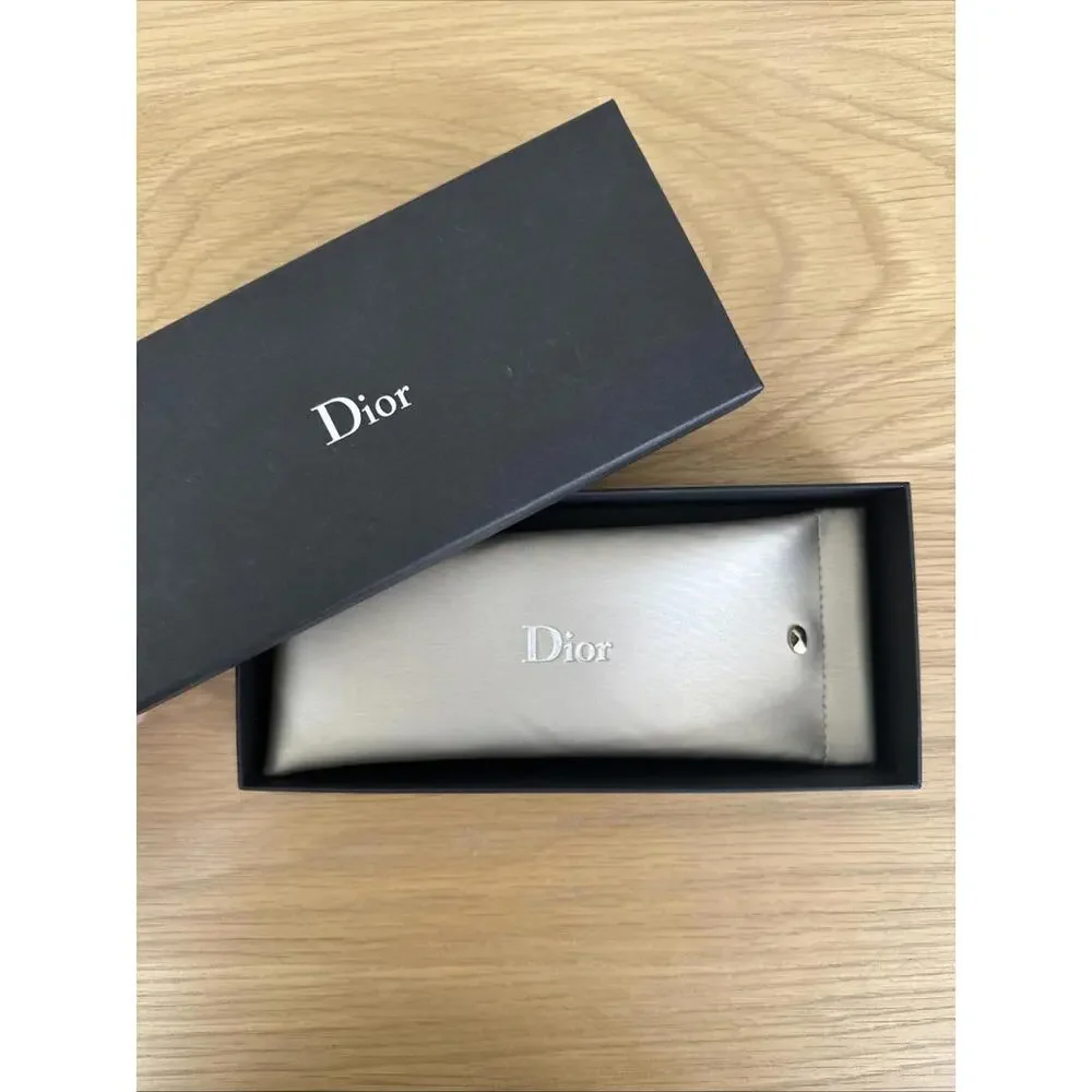 Dior Sunglasses Eyeglasses Soft Case + Microfiber Cloth, Box, Soft Sleeve, Gold - Picture 9 of 9